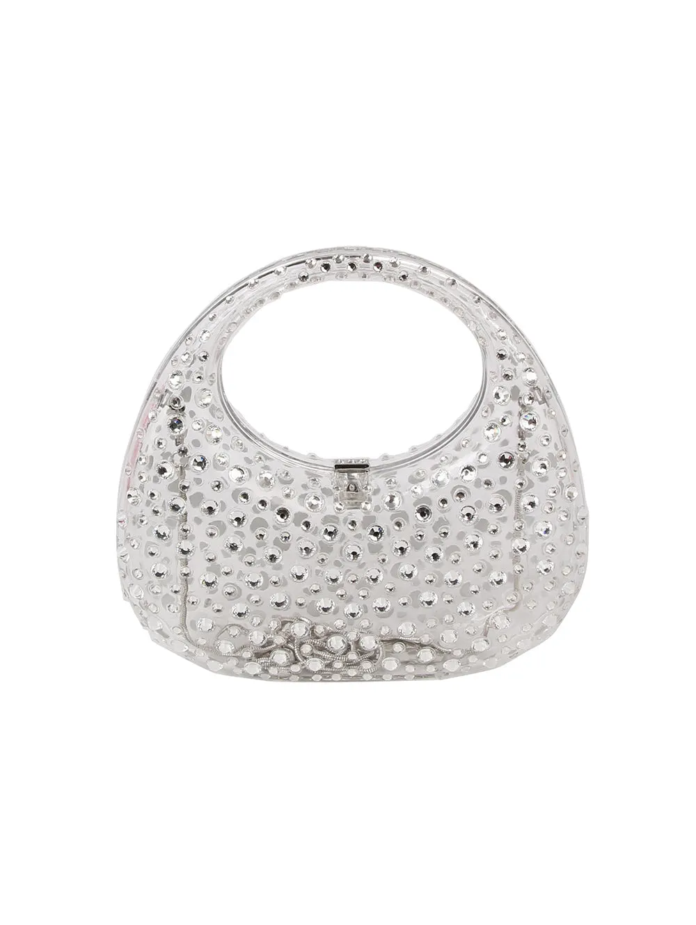 Gem studded unique evening clutch