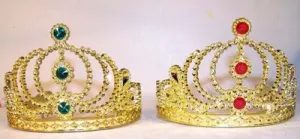 GOLD KIDS JEWEL TIARA CROWNS HATS (Sold by the dozen) *-CLOSEOUT NOW 50 CENTS EA