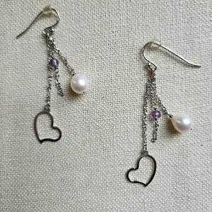 Hearted Pearl Earrings - Jane Gordon