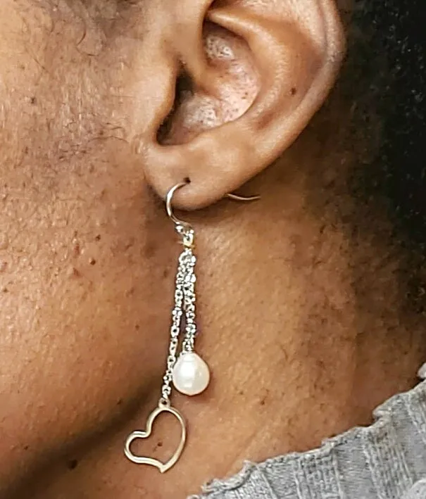 Hearted Pearl Earrings - Jane Gordon