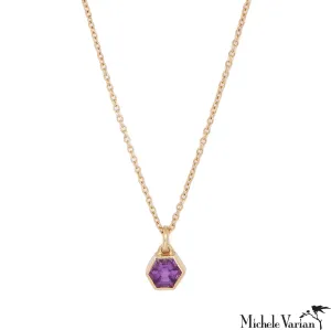 Hexagon Amethyst Necklace