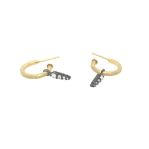 Hoops with Tapered Diamond Dangle - Tap by Todd Pownell
