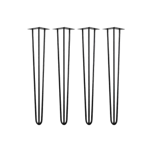 Industrial 3-Rod Steel Hairpin Table Legs 71cm, Set of 4