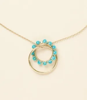 Jatasya Beaded Hoop Pendant Necklace