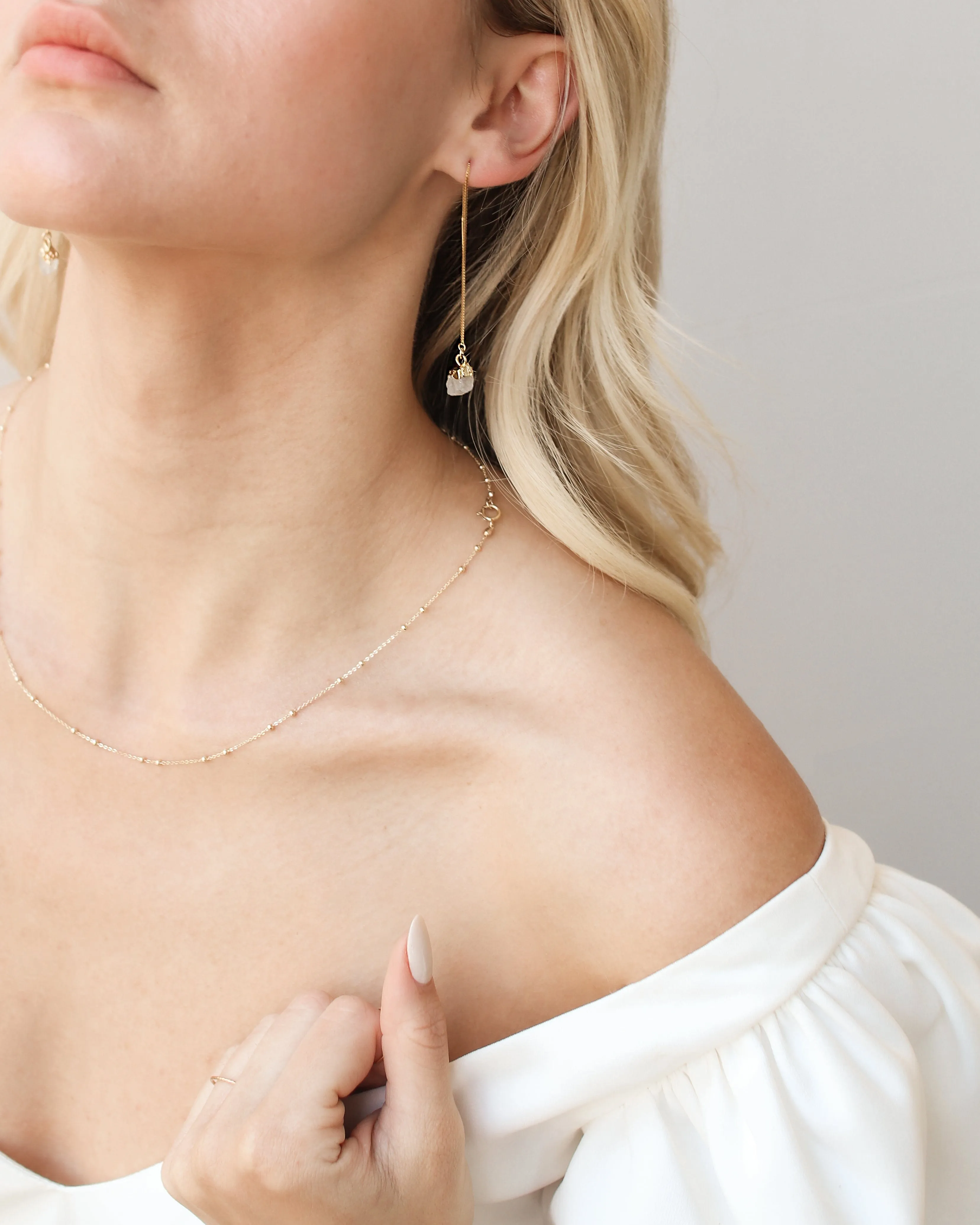 June | Moonstone Earrings