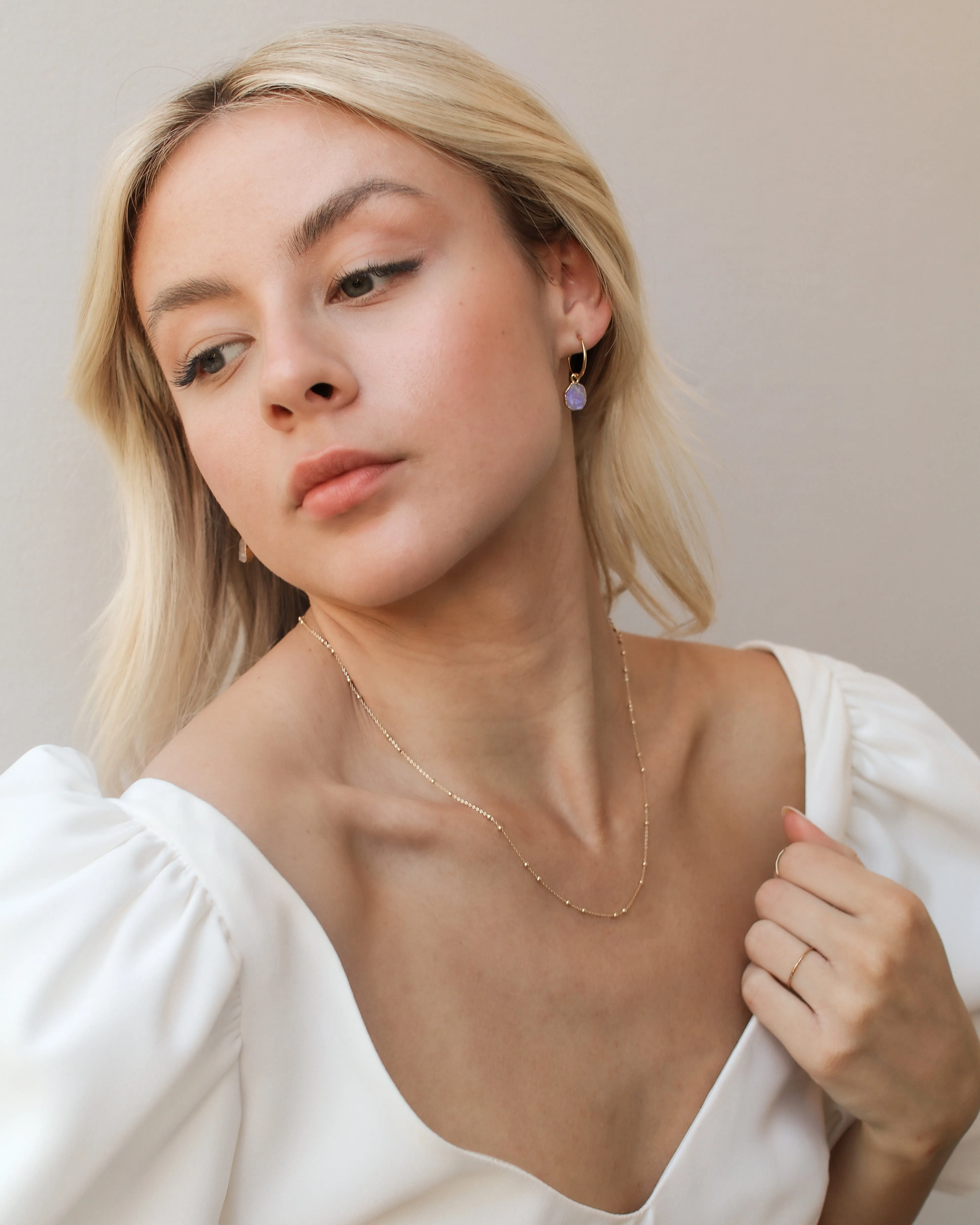 June | Moonstone Earrings