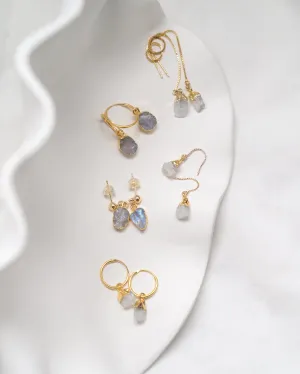 June | Moonstone Earrings