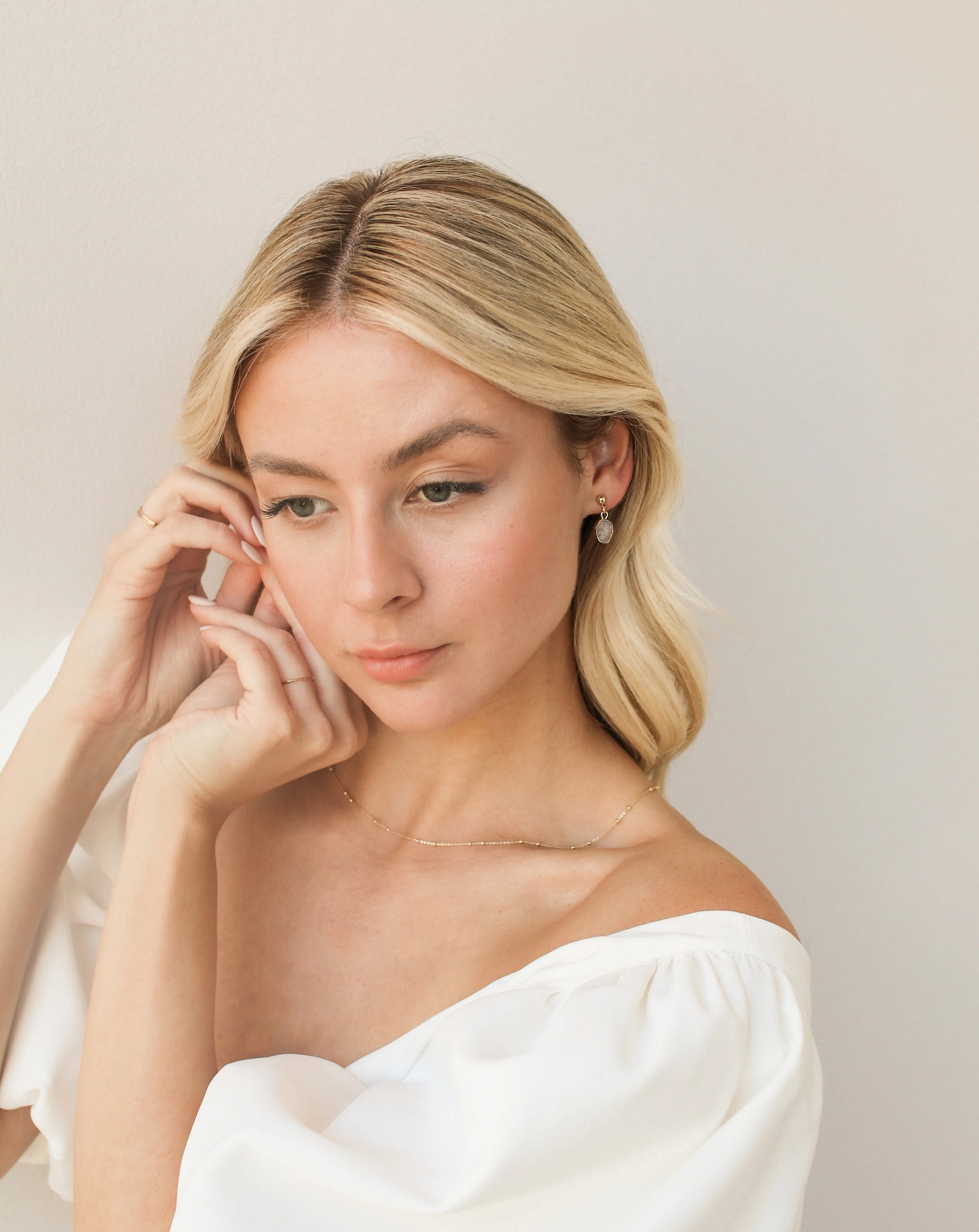 June | Moonstone Earrings