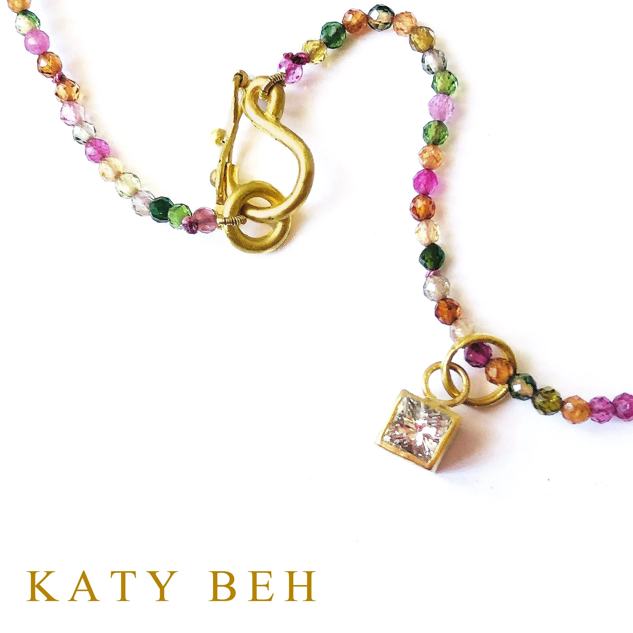 Jupiter Diamond and Mulicolored Tourmaline Necklace