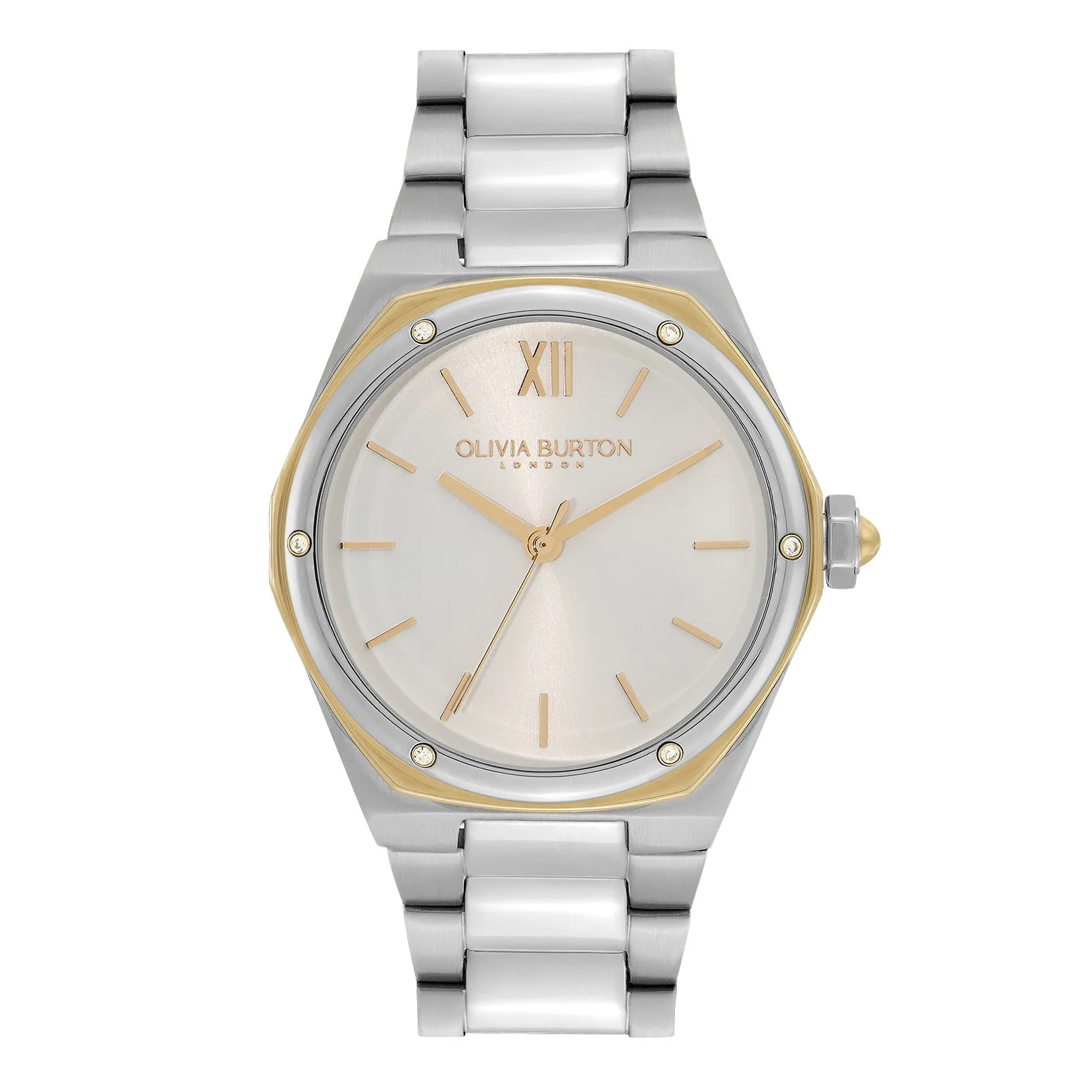 Ladies Hexa White Gold and Silver Bracelet Watch (24000031).