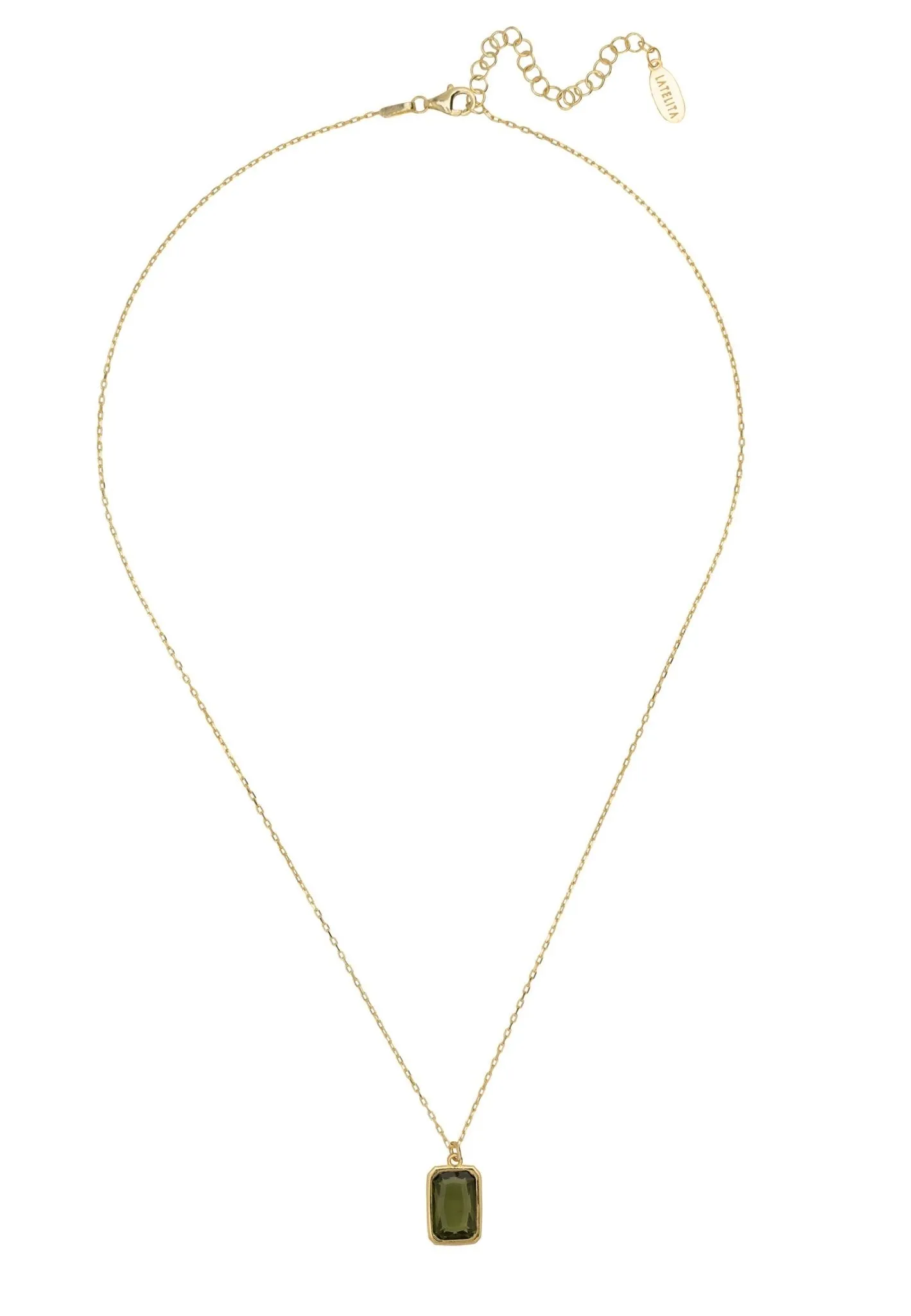 Latelita London Portofino Necklace Gold Peridot