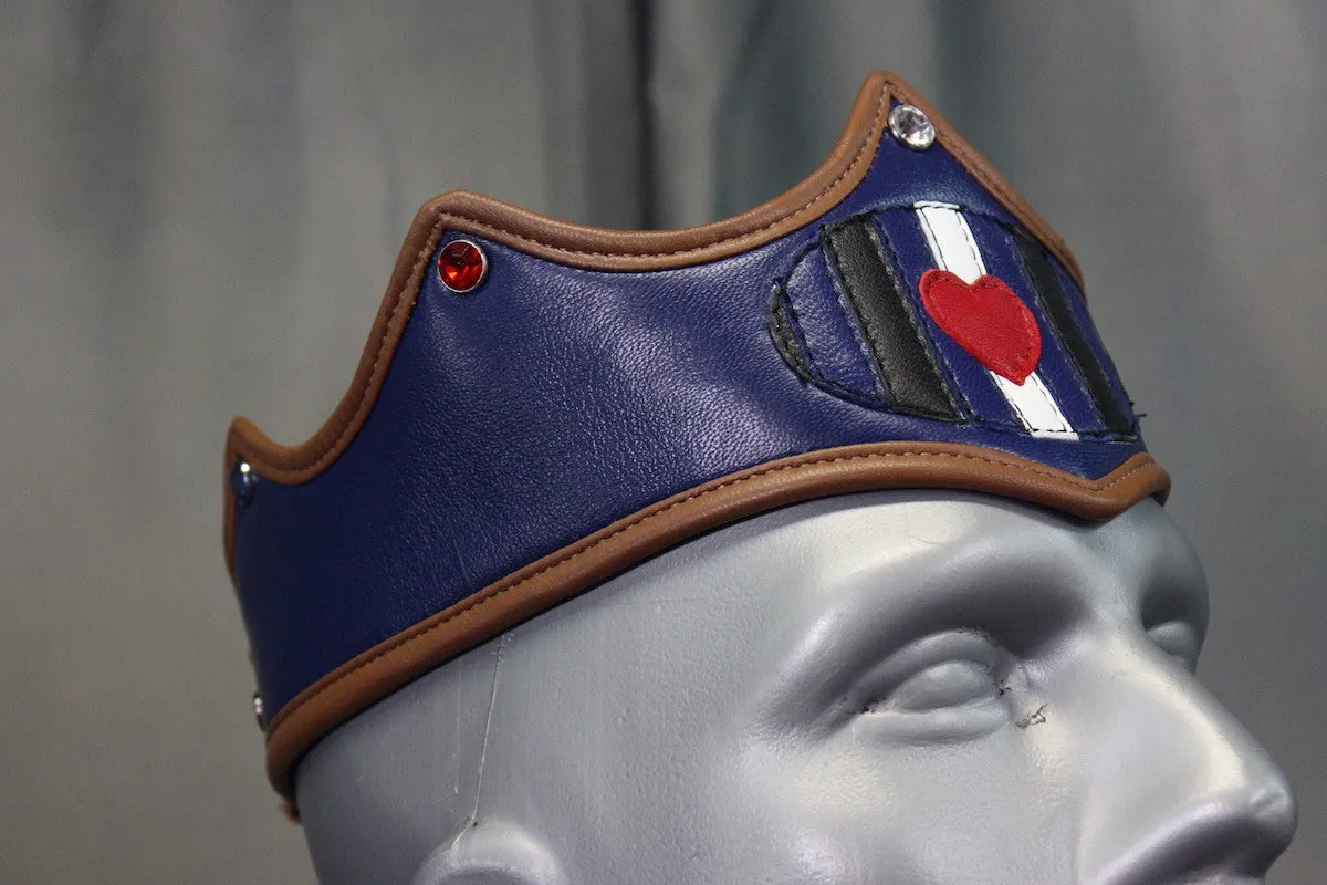 Leather Pride Flag Crown