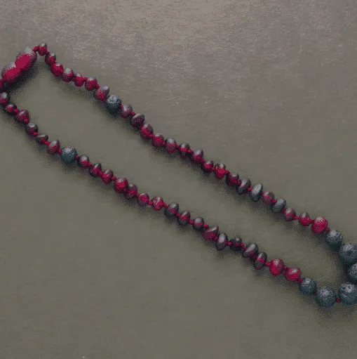 Lemon Vines Unpolished Dark Cherry Aromatherapy Children’s Necklace