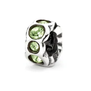 Lime Band, Silver with Crystals
