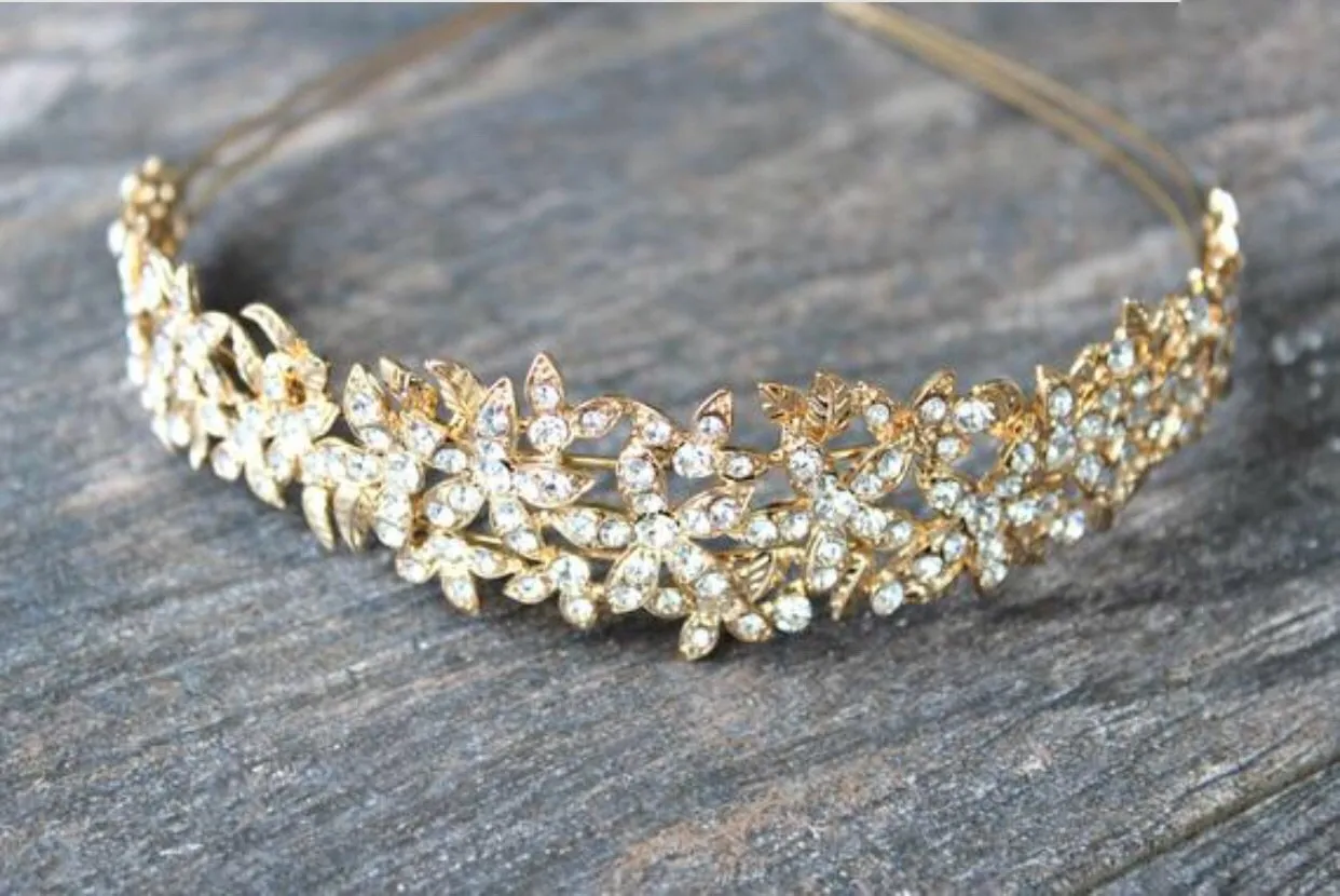 LINA Silver Crystal Headband