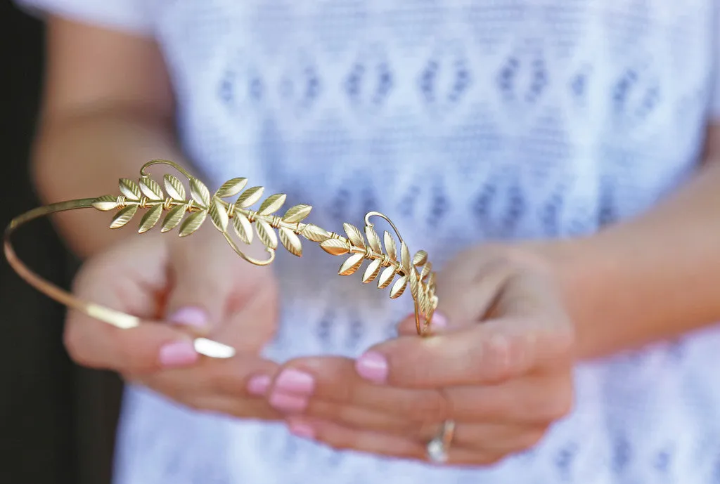 Little Laurels - A Golden Leaf Headband