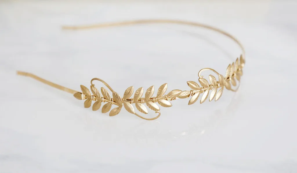 Little Laurels - A Golden Leaf Headband