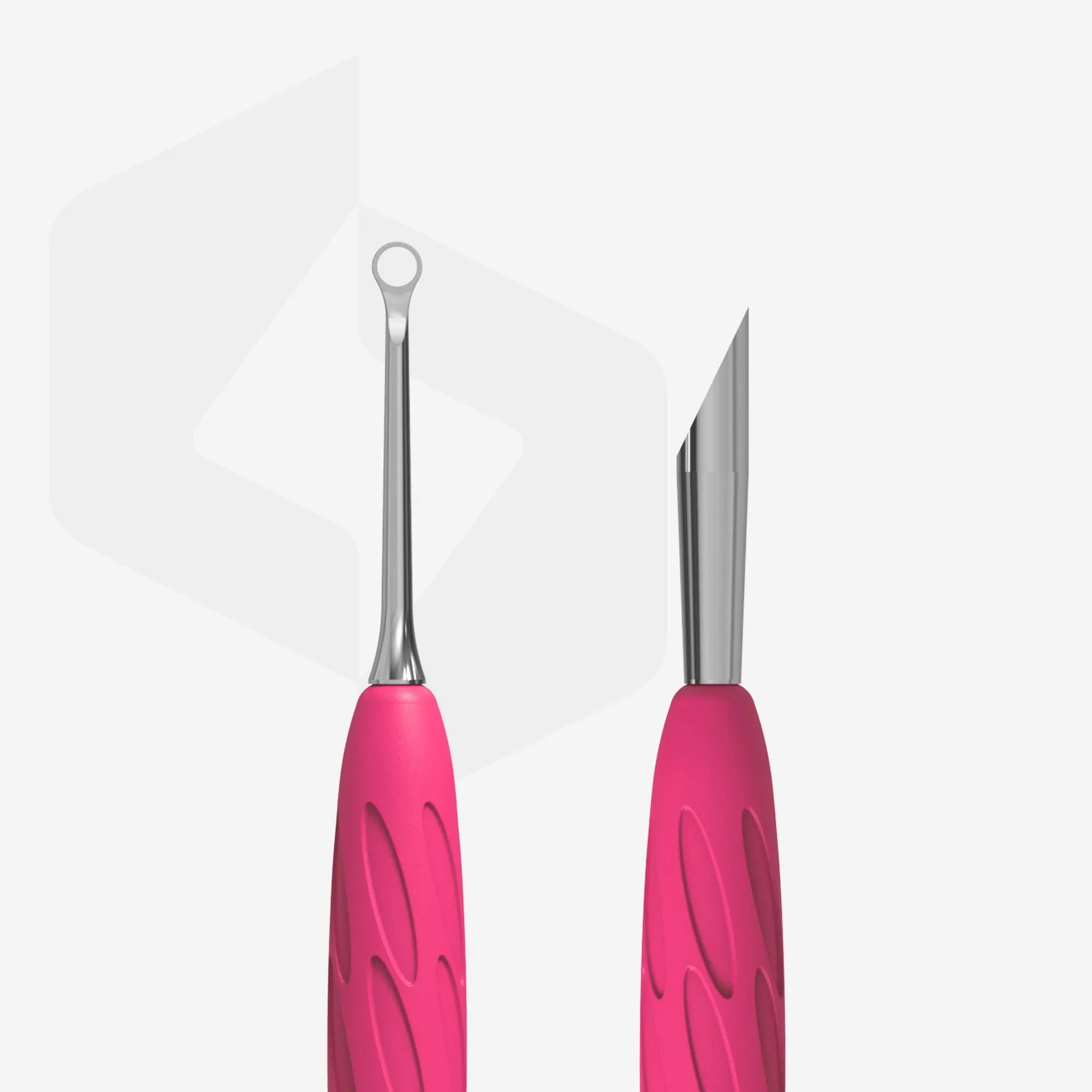 Manicure pusher with silicone handle “Gummy” Staleks Pro UNIQ 11 TYPE 2 (slanted pusher   ring)