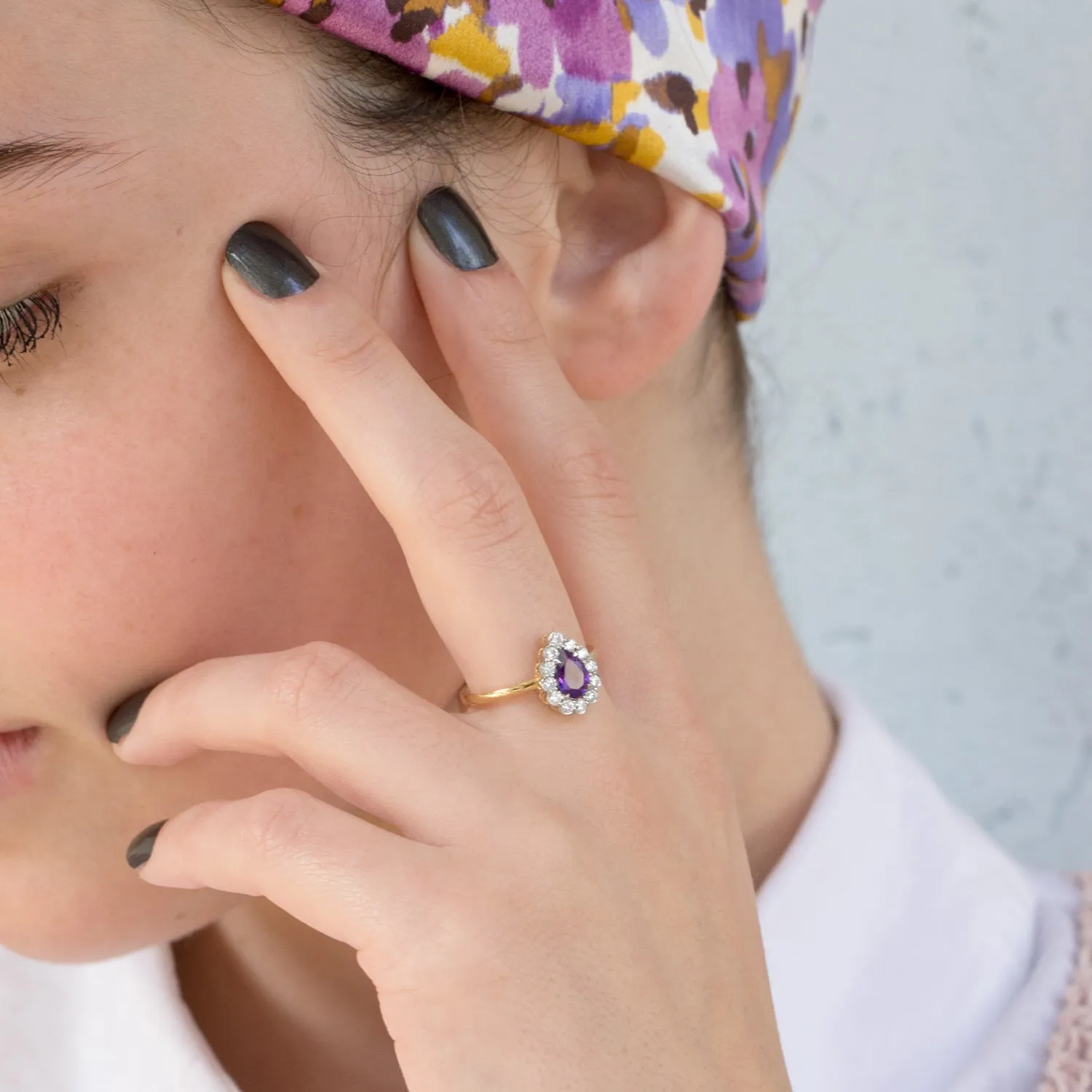 Marie Antoinette Ring With Amethyst