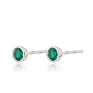 May Birthstone Earrings (Emerald)
