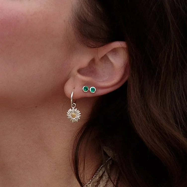 May Birthstone Earrings (Emerald)