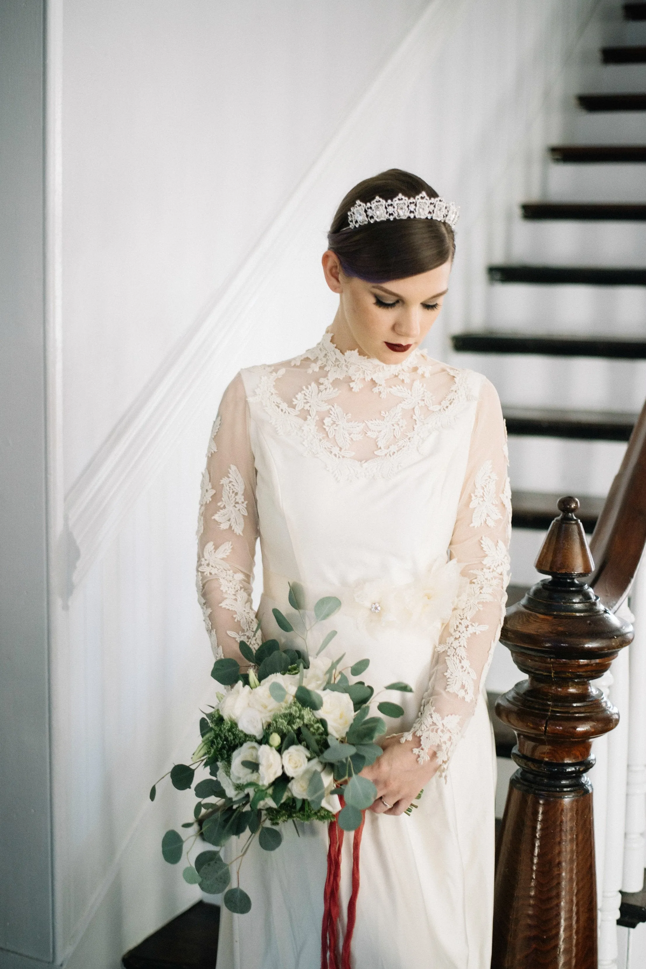 MERCY Swarovski Crystal White Opal Tiara - As Seen on Brides.com