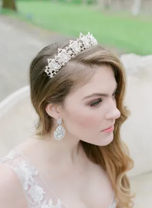 MERCY Swarovski Crystal White Opal Tiara - As Seen on Brides.com