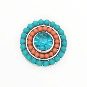Metal Hairpin click / chunk button 01-blauw