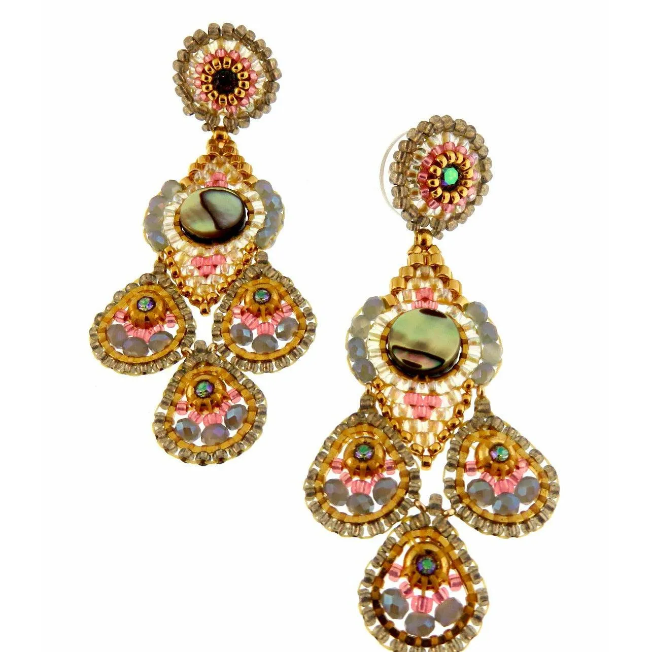 MIGUEL ASES LABRADORITE CHANDELIER EARRING