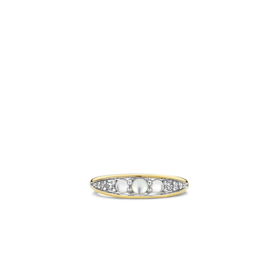 Milano Mother Of Pearl Moon Ring - Gold - 12304MW