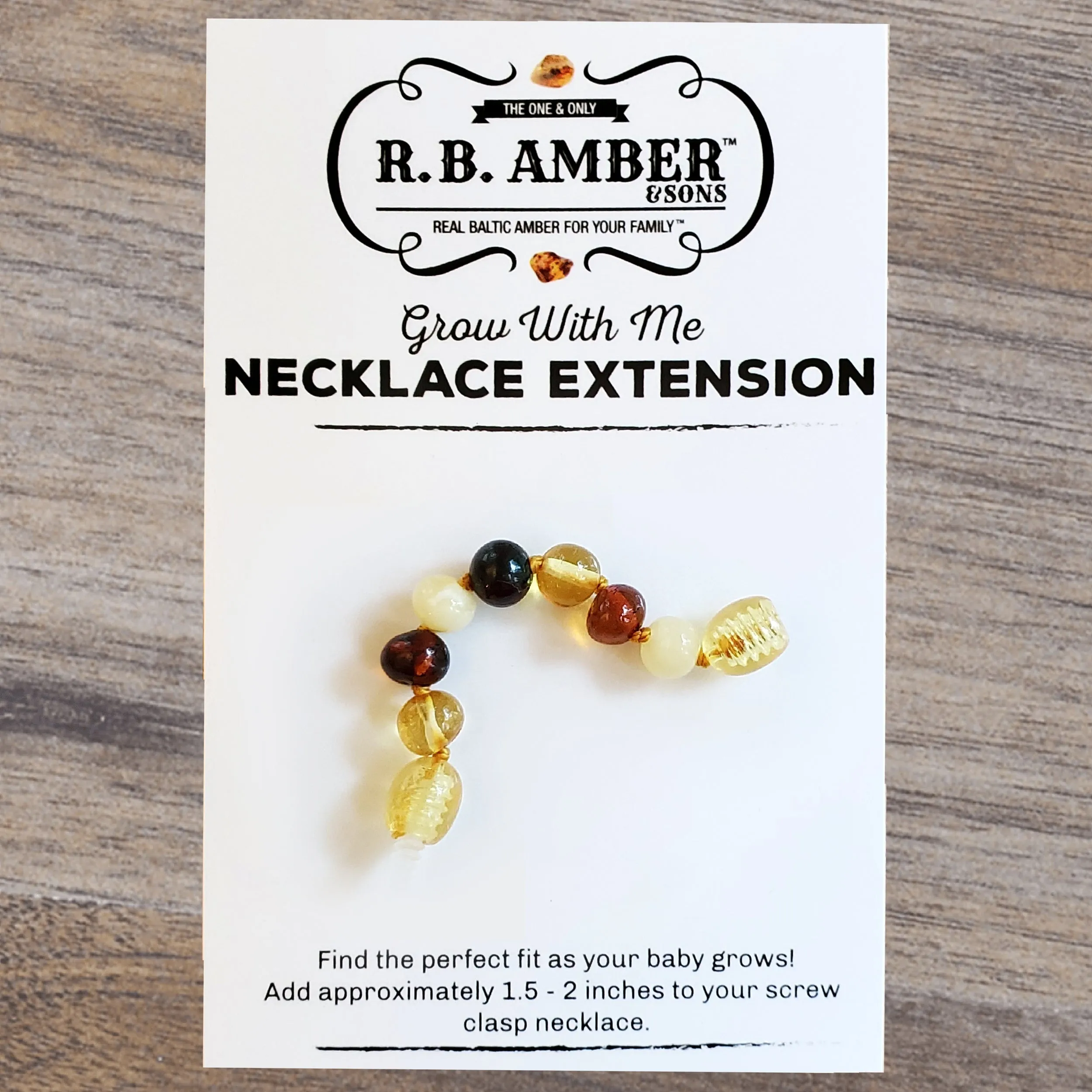 Multi Baltic Amber Jewelry Extender