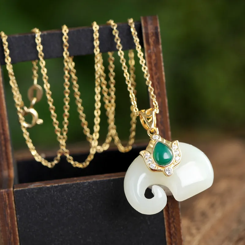 Natural Jade Pendant Nephrite Agate Silver Pendant ZPT115