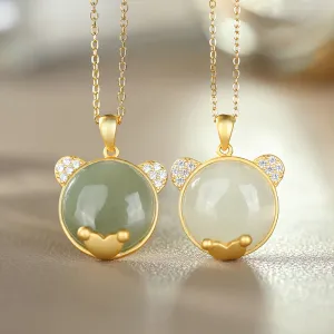 Natural Jade Pendant Nephrite Silver Pendant ZPT132