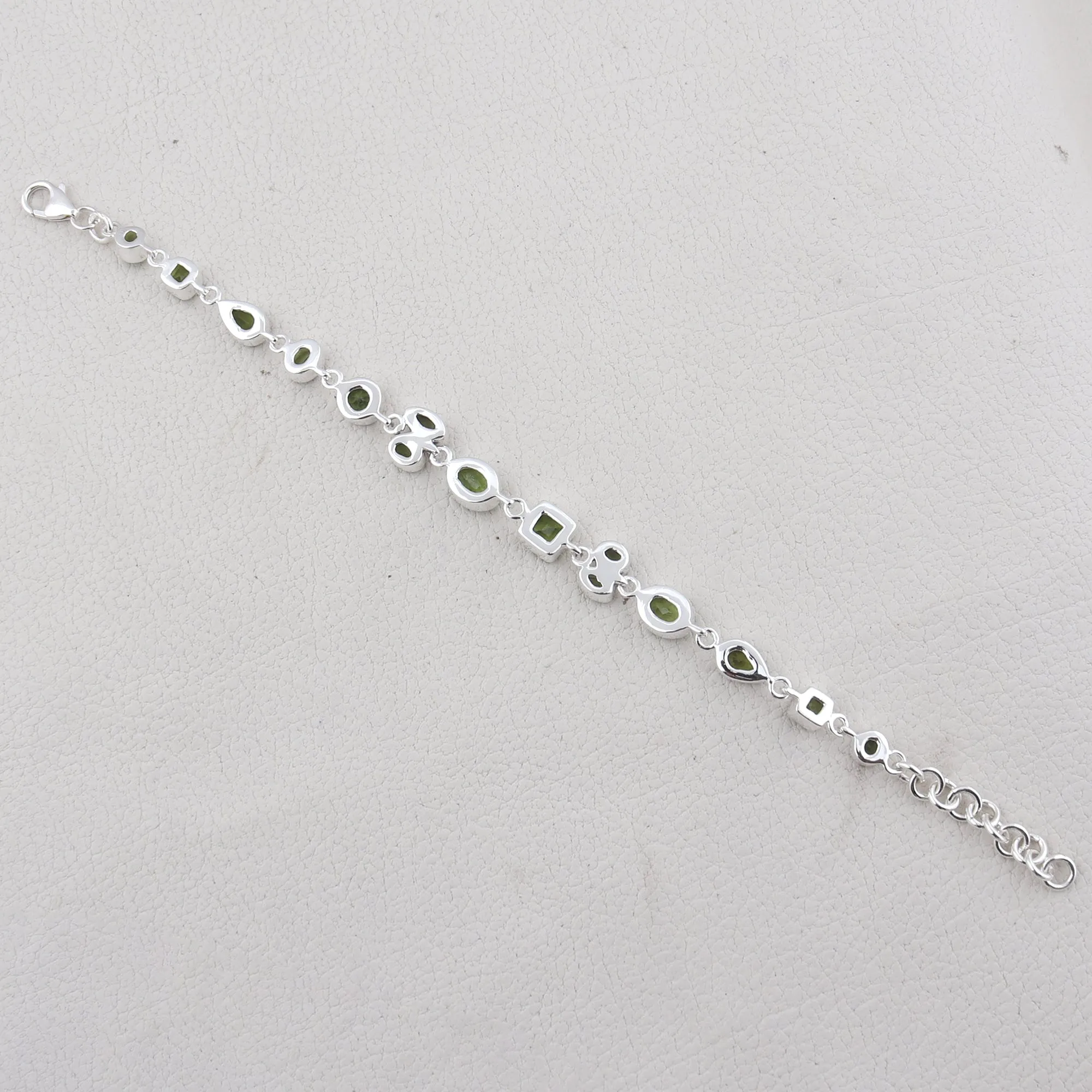 Natural Peridot Bracelet for Women 925 Sterling Silver