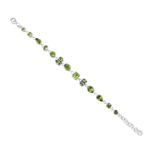 Natural Peridot Bracelet for Women 925 Sterling Silver