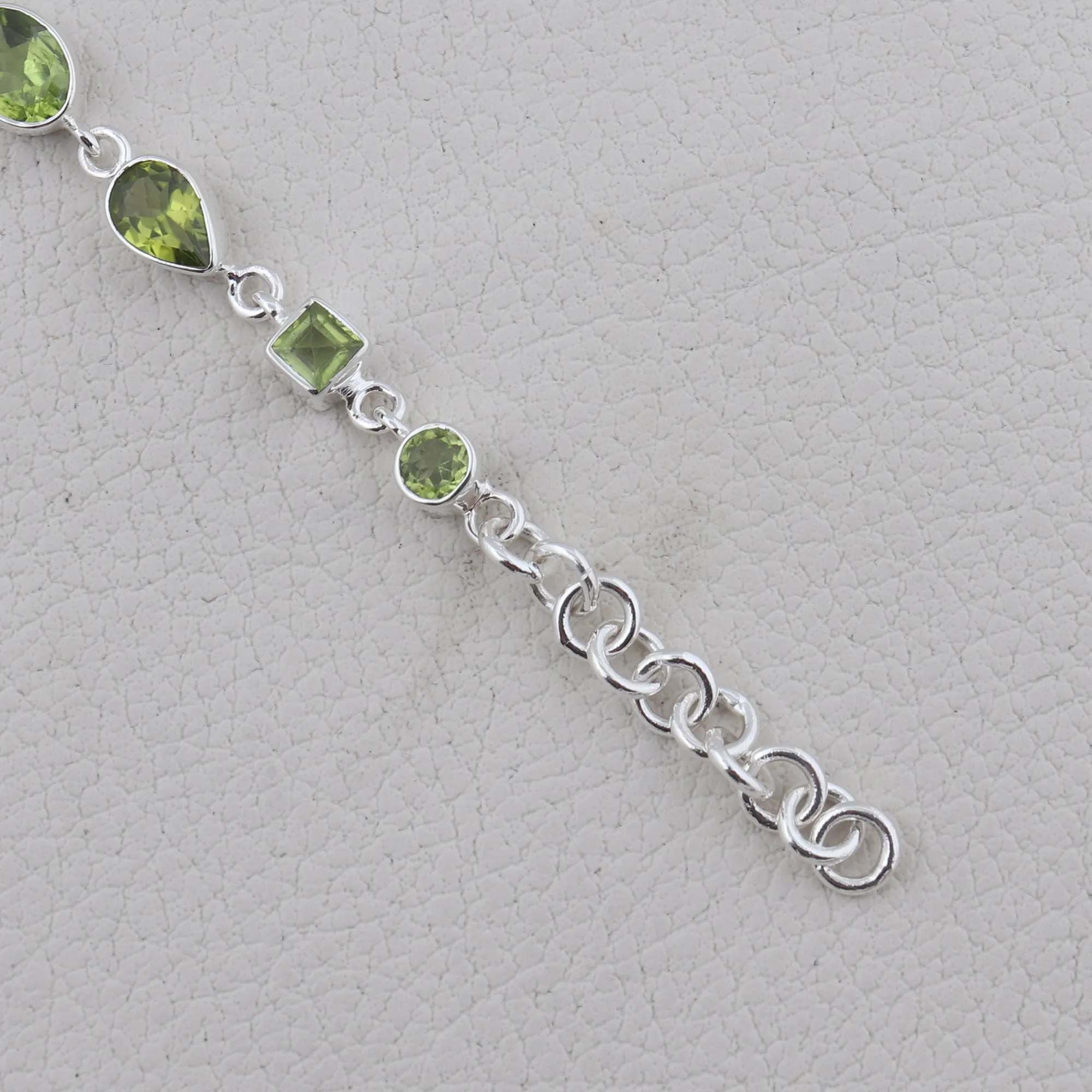 Natural Peridot Bracelet for Women 925 Sterling Silver