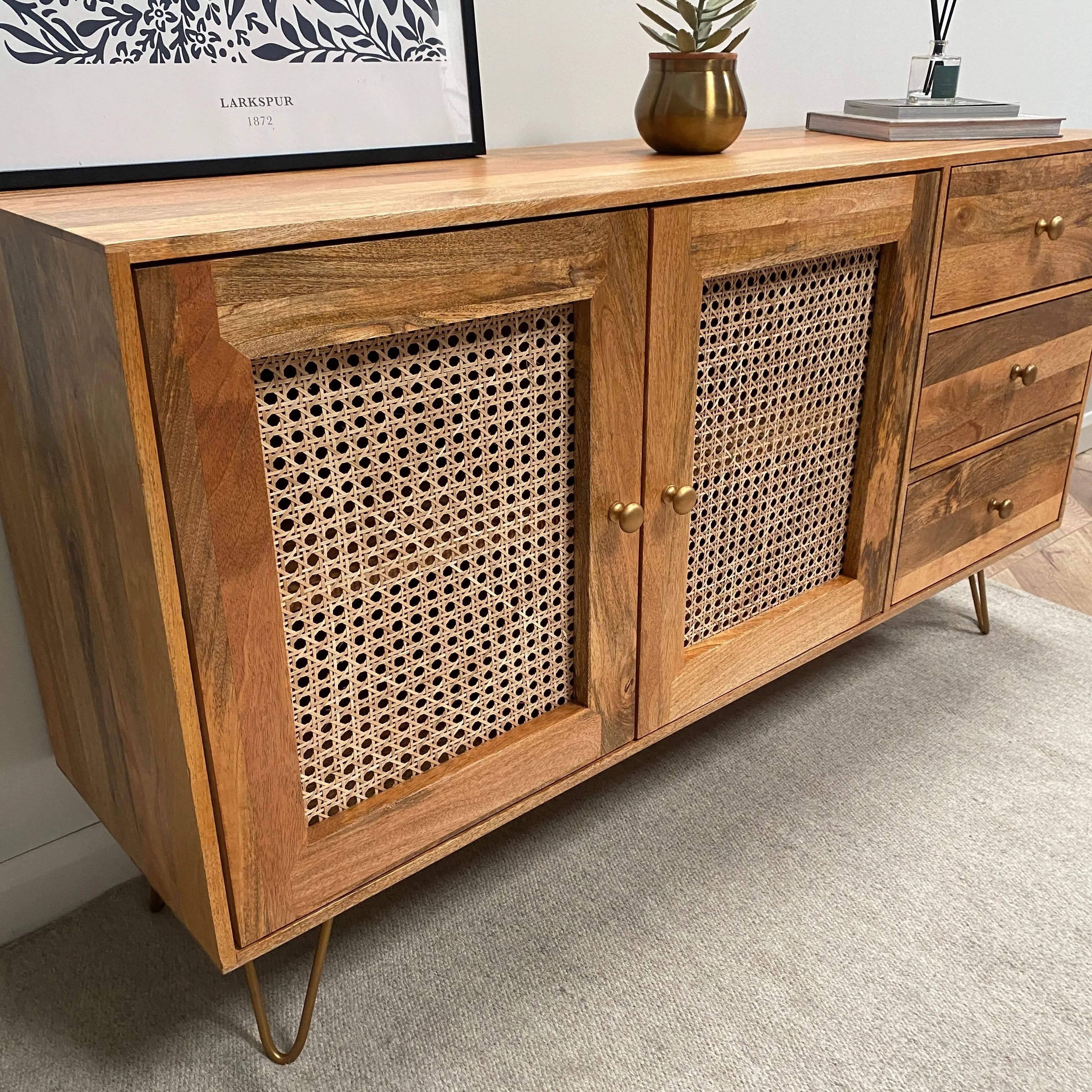 Nyla Large Solid Mango Wood Sideboard
