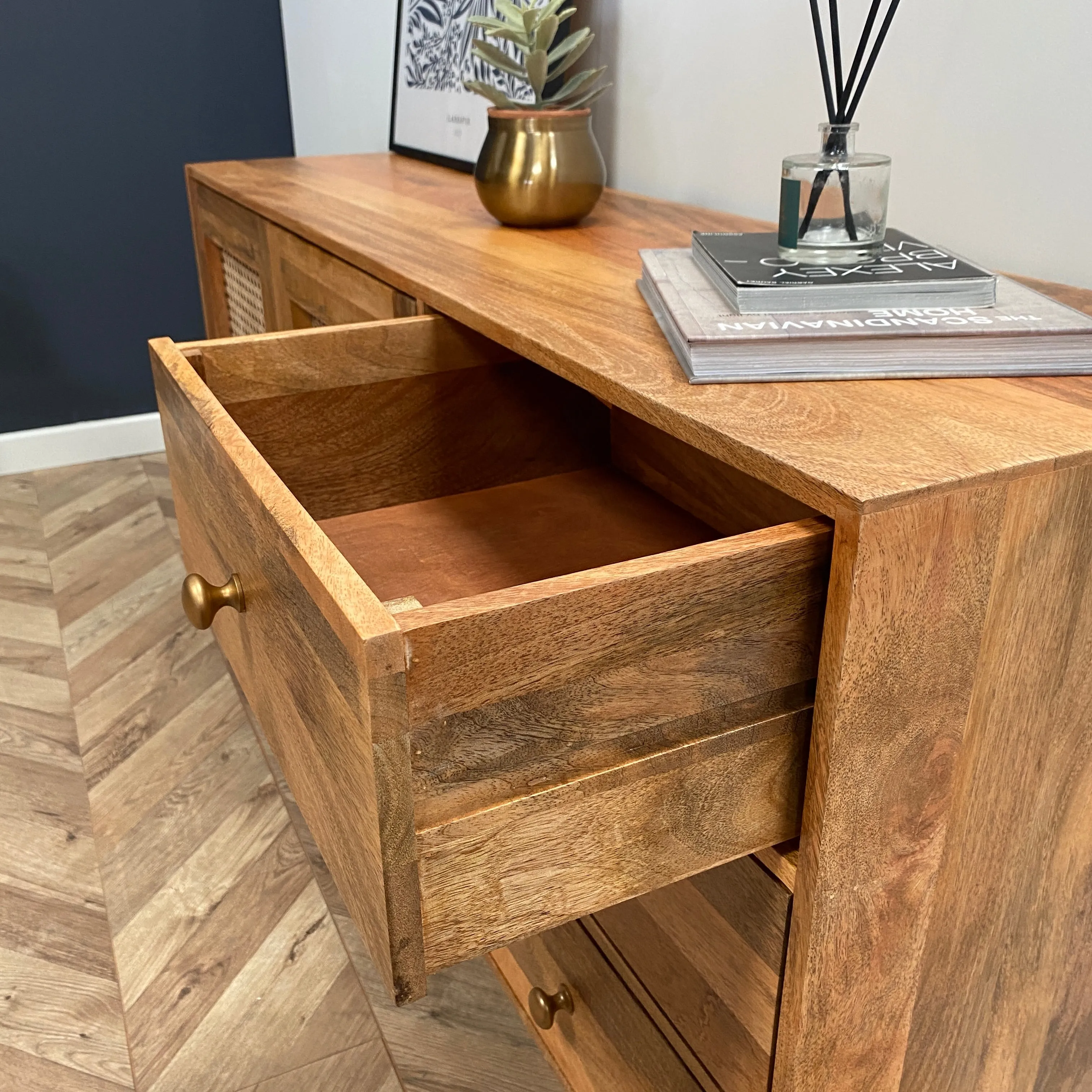 Nyla Large Solid Mango Wood Sideboard