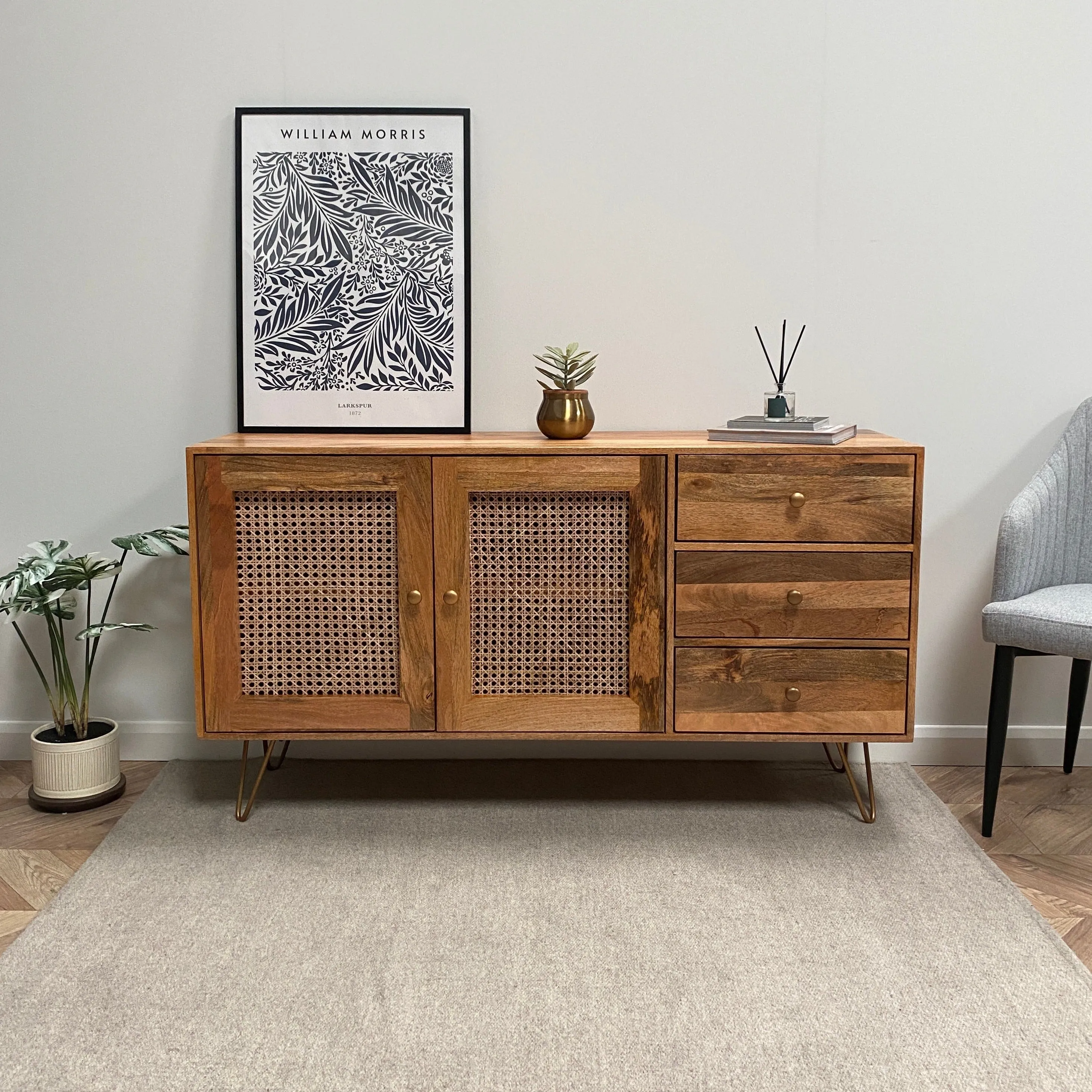 Nyla Large Solid Mango Wood Sideboard