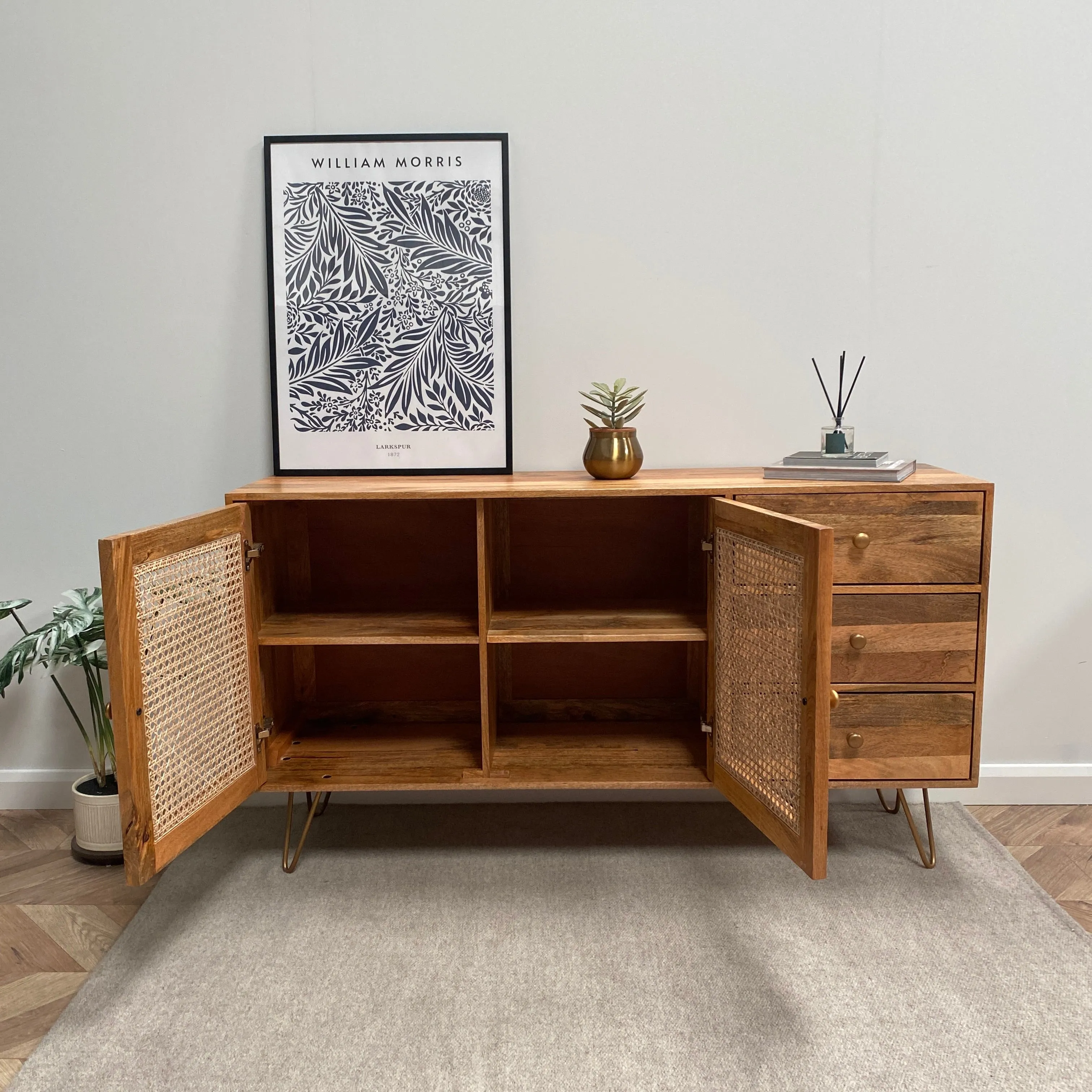 Nyla Large Solid Mango Wood Sideboard
