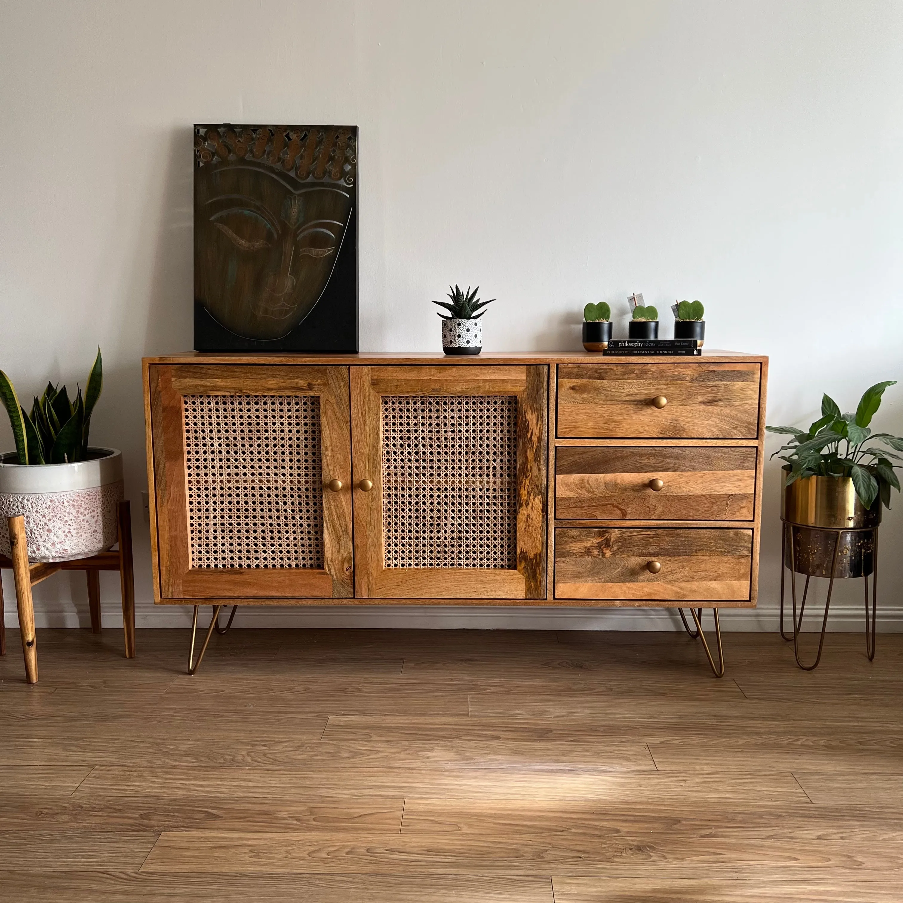 Nyla Large Solid Mango Wood Sideboard
