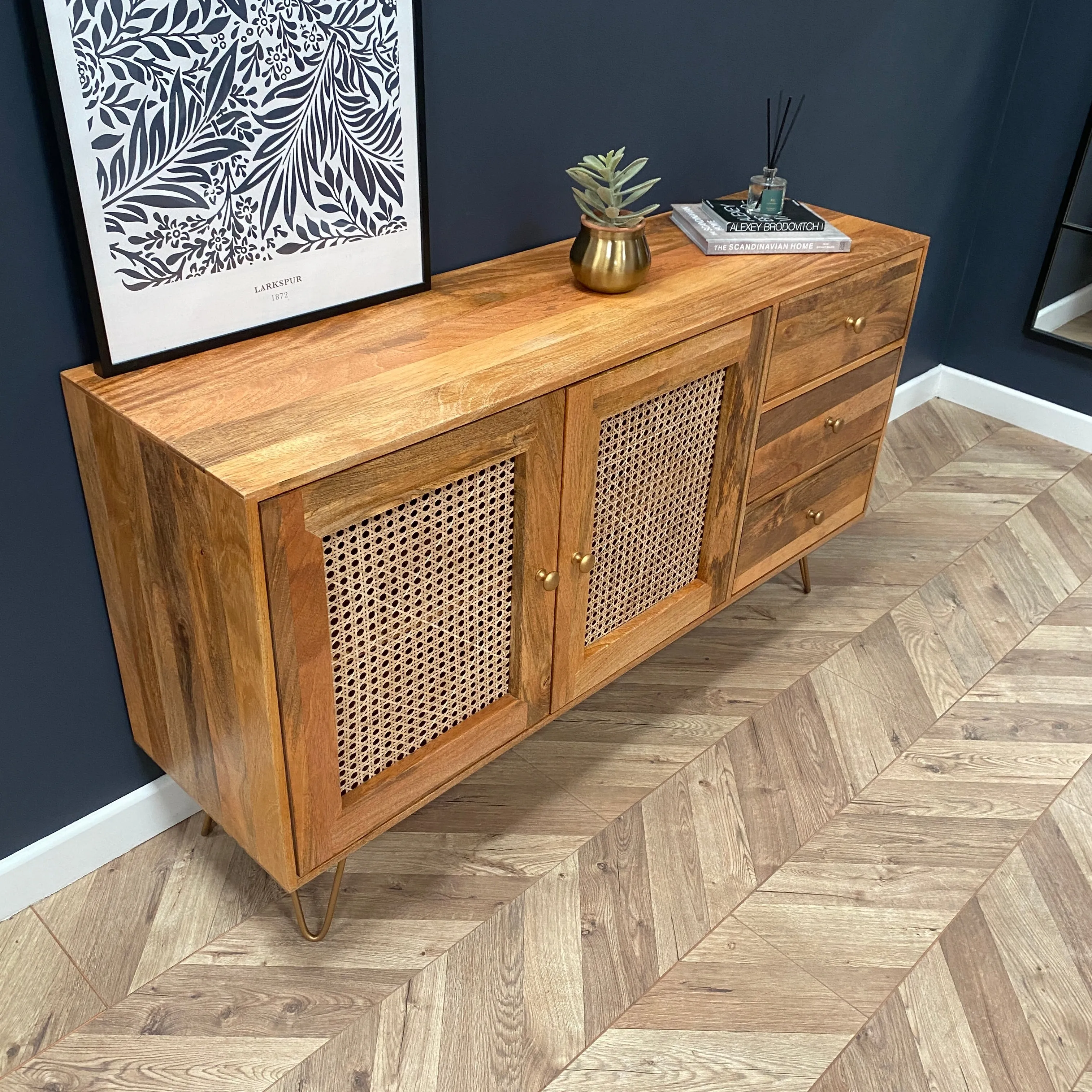 Nyla Large Solid Mango Wood Sideboard
