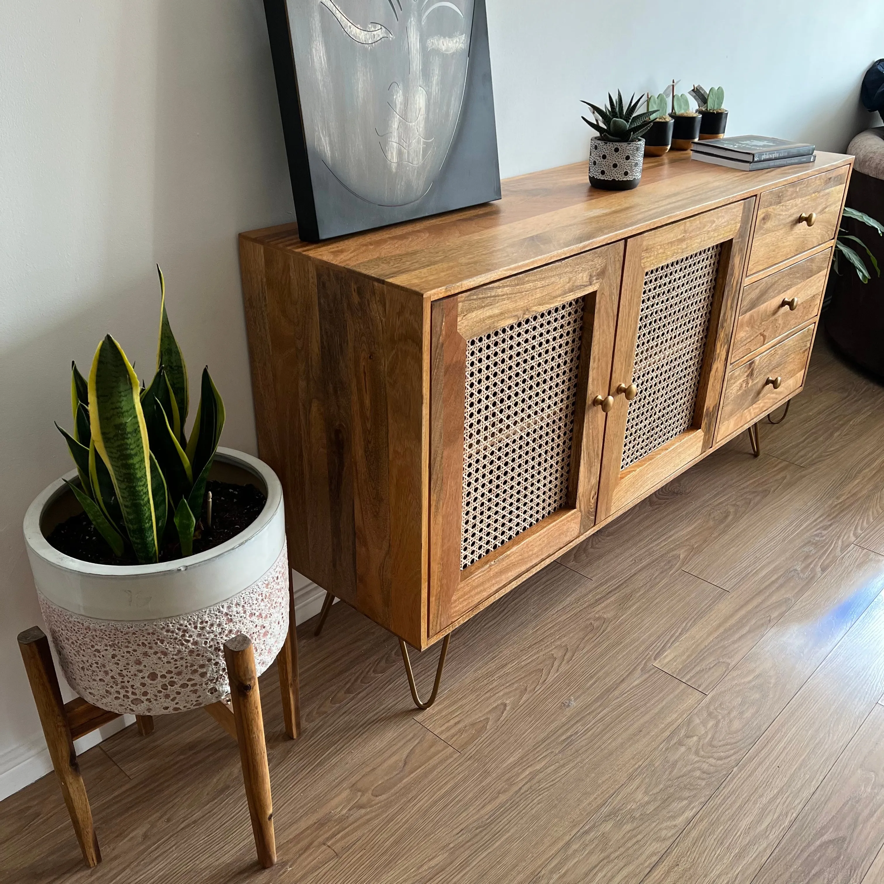 Nyla Large Solid Mango Wood Sideboard