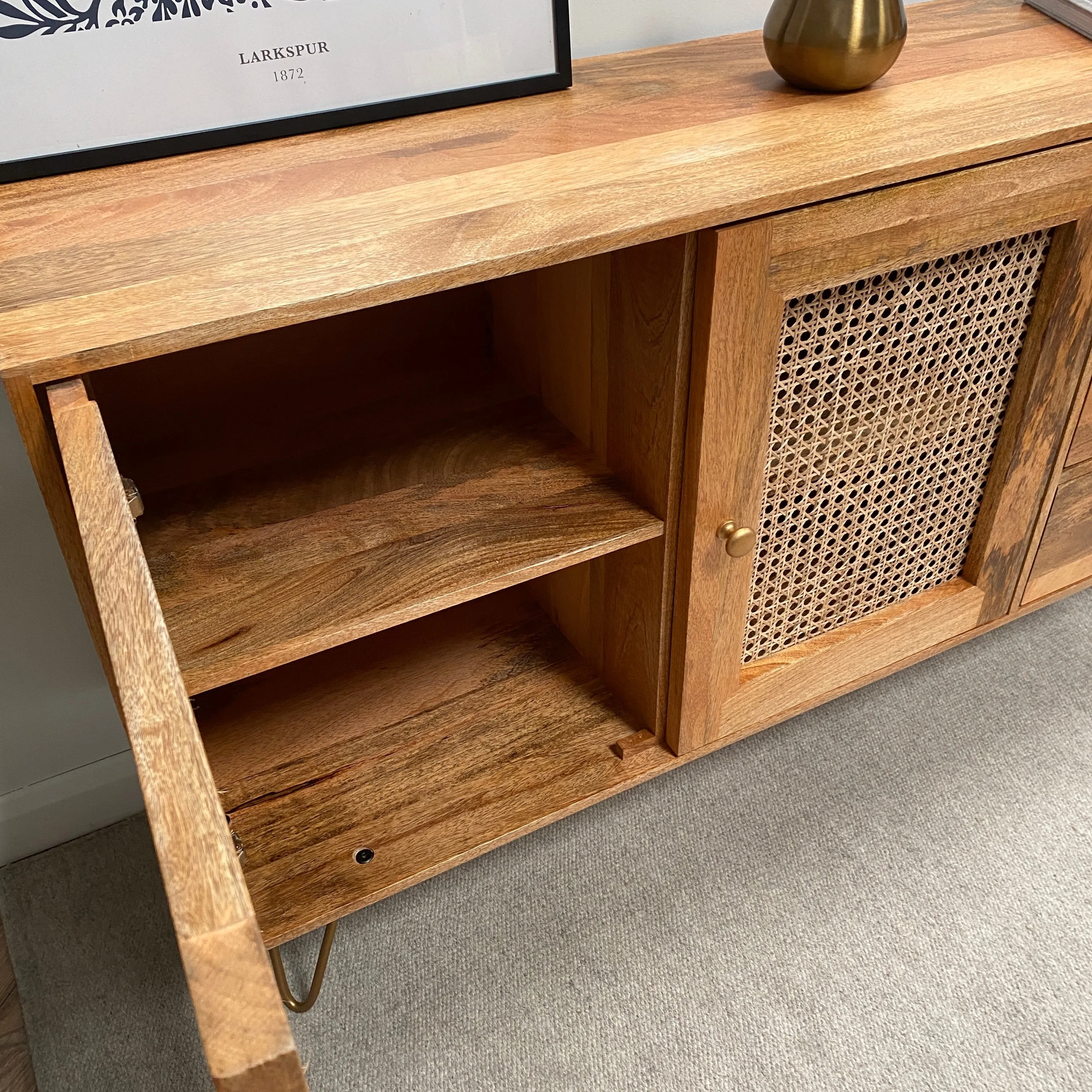 Nyla Large Solid Mango Wood Sideboard
