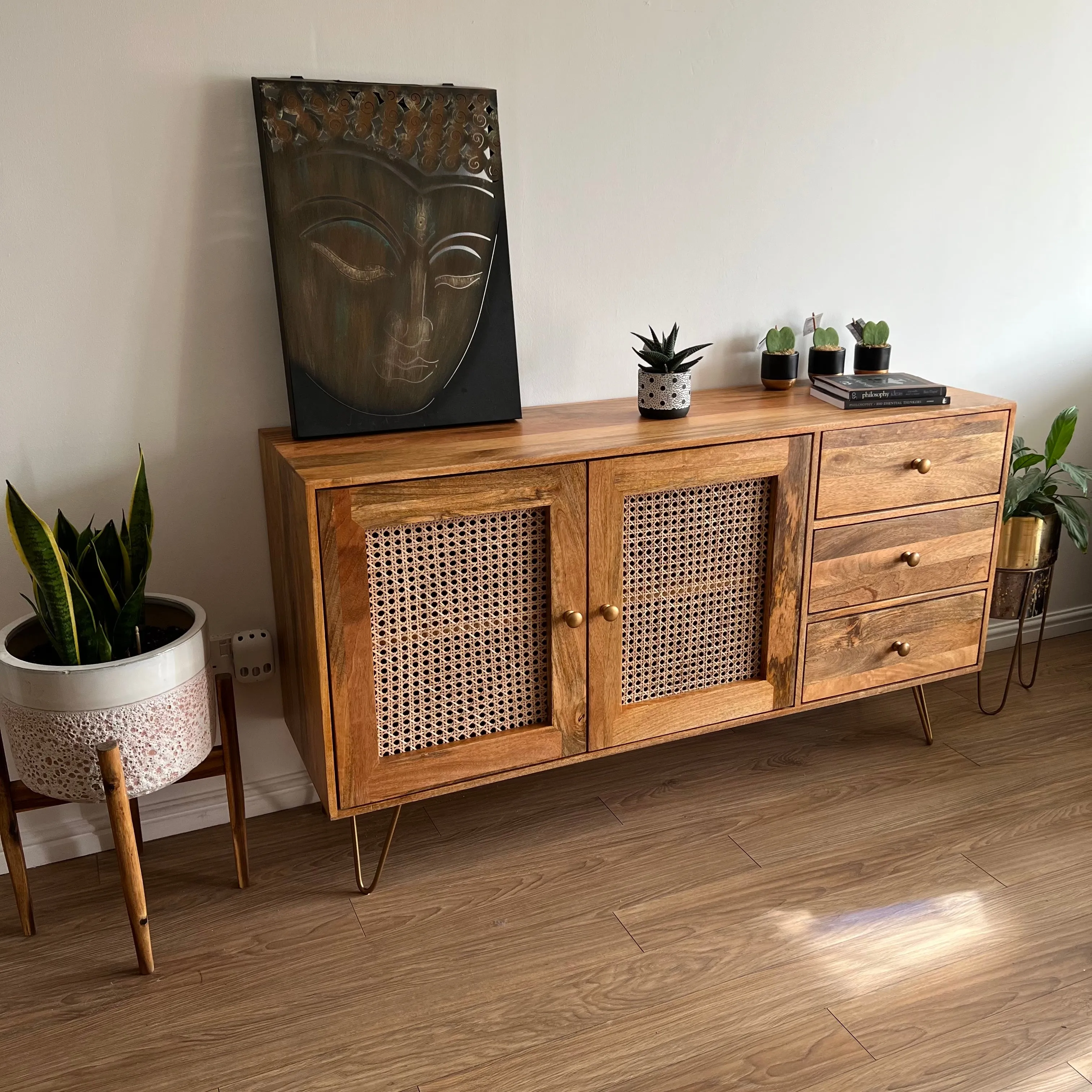Nyla Large Solid Mango Wood Sideboard