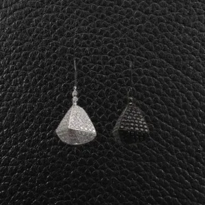 One Black Diamond & One White Diamond Earring