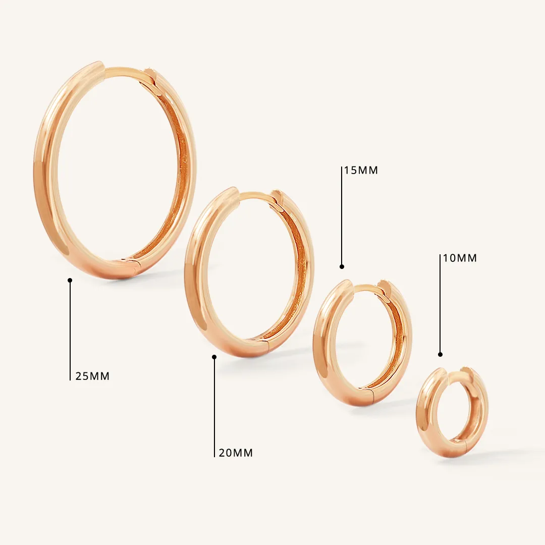 Opulent Morganite Plain Hoops - Stone of Joy