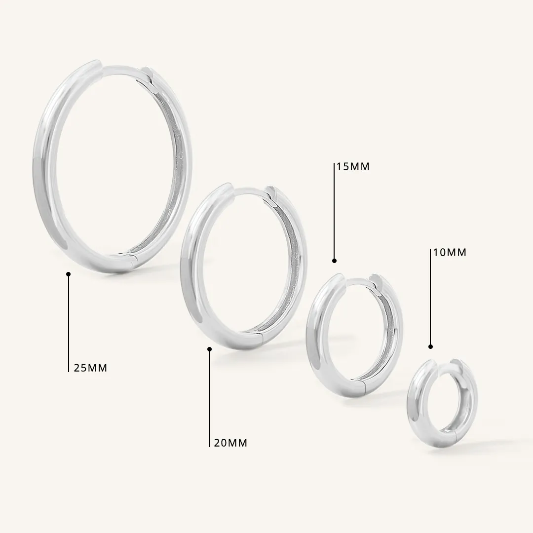 Opulent Morganite Plain Hoops - Stone of Joy