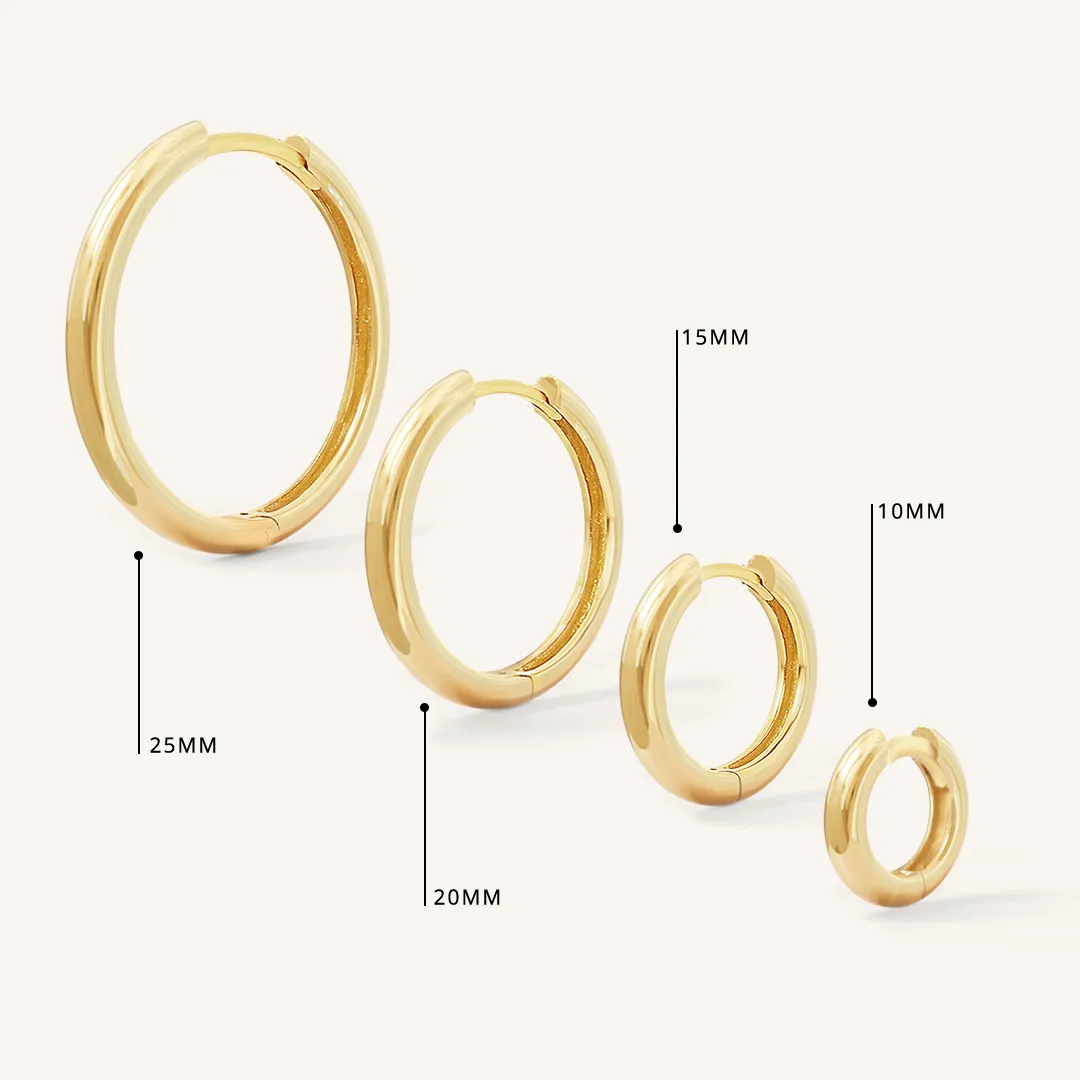 Opulent Morganite Plain Hoops - Stone of Joy