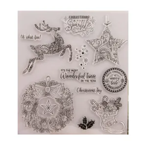 Ornate Christmas Stamp Set (12pcs) (SCRA-PW0007-50)